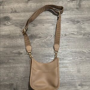 Brown Vegan Leather Crossbody Bag - Guitar Straps